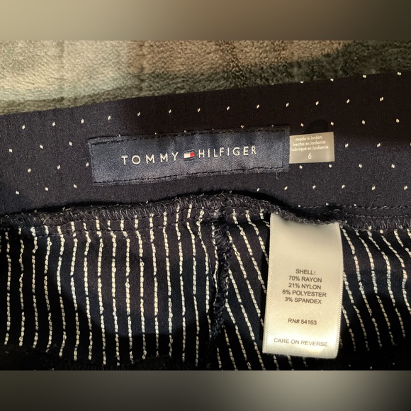 Tommy Hilfiger navy polka dot stretch dress pants - Picture 4 of 9